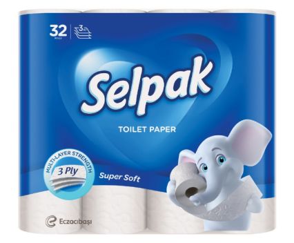 Тоалетна Хартия Selpak Бяла 3 пл. 32 бр