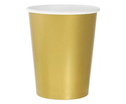 Златни картонени чаши 10 бр