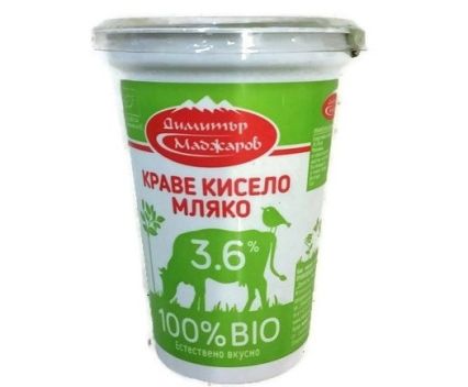 Био краве кисело мляко Маджаров 3.6% 400 г