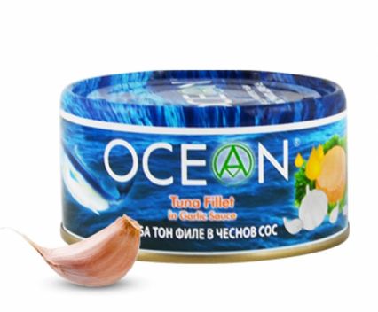 Консерва Риба тон филе Ocean в чеснов сос 185 г