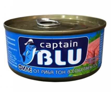 Консерва риба тон в собствен сос Captain Blu 160 г