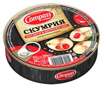Котлети Скумрия в доматен сос Compass 160 г