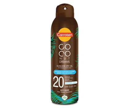 Слънцезащитно сухо олио Carroten Coconut Dream SPF 20 150 мл