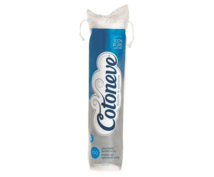 Тампони за чистене на грим Cotoneve 100% памук 100 бр