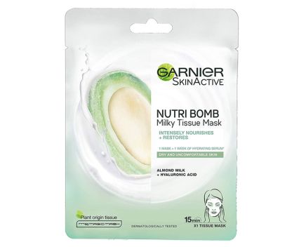 Текстилна маска за лице Garnier Nutri Bomb за суха кожа