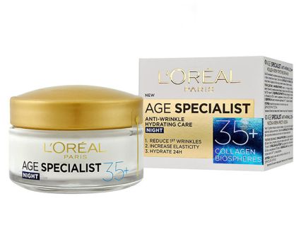 Хидратиращ нощен крем L'Oreal Age Specialist 35+ 50 мл
