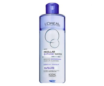 Двуфазна почистваща мицеларна вода L'Oreal Bi-Phase за всеки тип кожа 400 мл