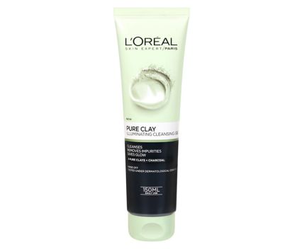 Почистващ гел за лице L'Oreal Pure Clay Purifying Cleansing Gel 150 мл - въглен
