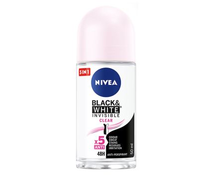 Рол-он Nivea Black & White Invisible Clear 50 мл