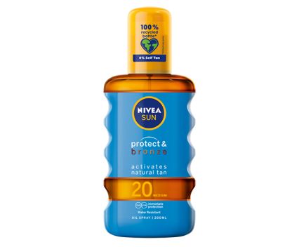 Олио за активиране на тена Nivea Protect & Bronze SPF 20 200 мл