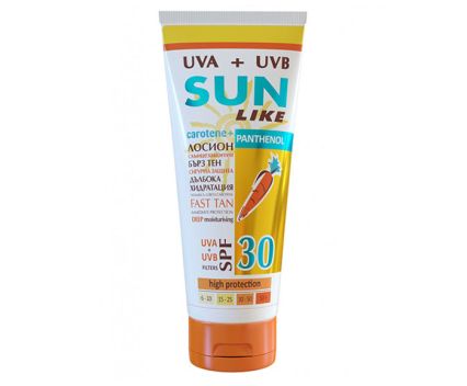 Слънцезащитен лосион SPF 30 Sun Like хидратиращ 200 мл