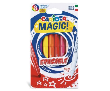 Флумастери Carioca Magic 7 цвята + 1 изтриващ