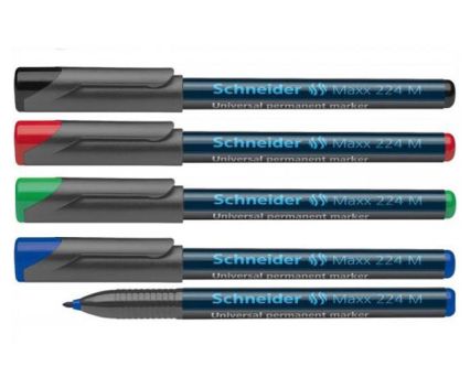 Перманентни маркери Schneider OHP 1мм 4 бр 4 цвята