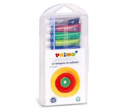 Темперни бои Primo 12 цвята х 7.5 мл - тубички
