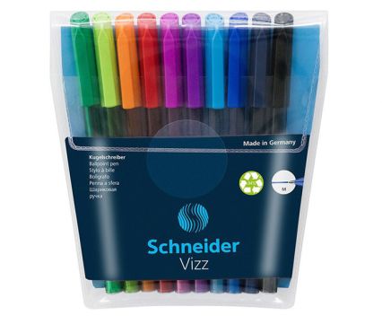 Комплект химикалки Schneider Vizz M 10 цвята
