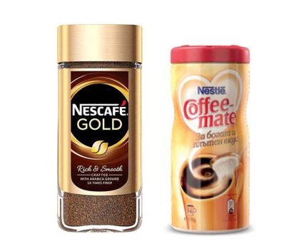 Пакет: Nescafe Gold 200 г + Продукт за кафе Coffee Mate 170 г
