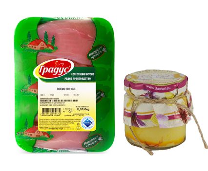 Пакет: Охладено пилешко бонфиле Градус + Краве масло с шафран Du Chef Radichev 80гр