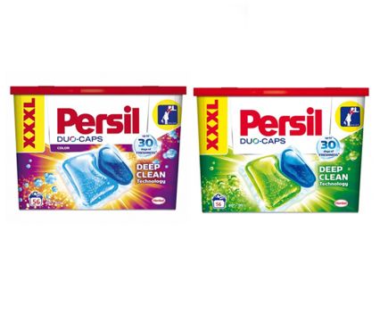 Пакет: Капсули за пране Persil Duo Caps 56 бр + Persil Duo Caps Color 56 бр