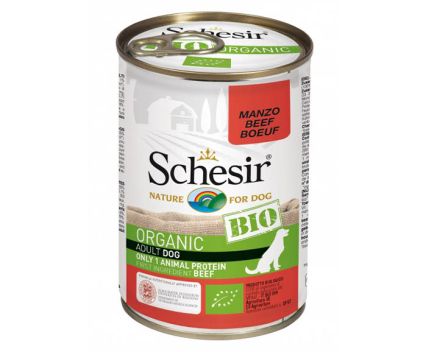 Био консерва кучешка храна с говеждо месо Schesir BIO 400 гр