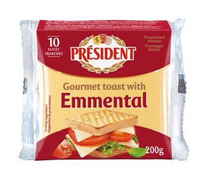 Сирене за тост с ементал President 200 г