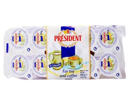 Сметанки за Кафе President 10% 10 бр 10 г
