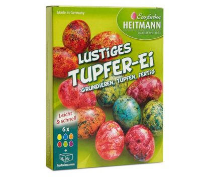 Течна боя за яйца + тампон Heitmann 6 цвята
