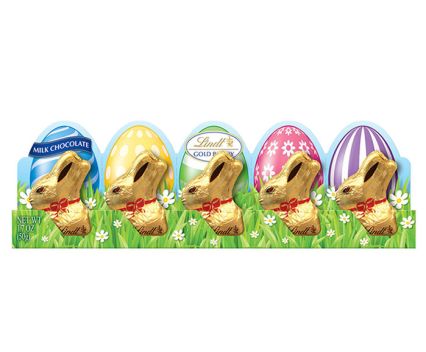Великденски Златни Зайчета Lindt 5 бр х 10 г