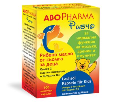 АБОФАРМА РИБЧО - РИБЕНО МАСЛО ТАБЛЕТКИ ЗА ДЕЦА х100