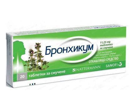 БРОНХИКУМ ТАБЛЕТКИ ЗА СМУЧЕНЕ Х 20