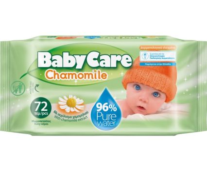 Бебешки Влажни Кърпички Baby Care лайка 72 бр