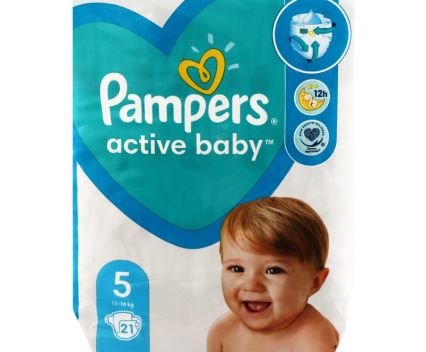 Бебешки Пелени Pampers Active Baby  S5 Junior 11-16 кг 21 бр