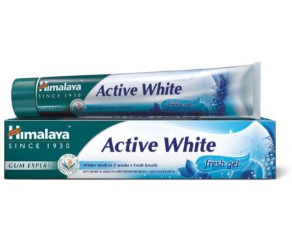 Гел-Паста Himalaya Active White за Избелване на Зъби без Флуорид 75 мл