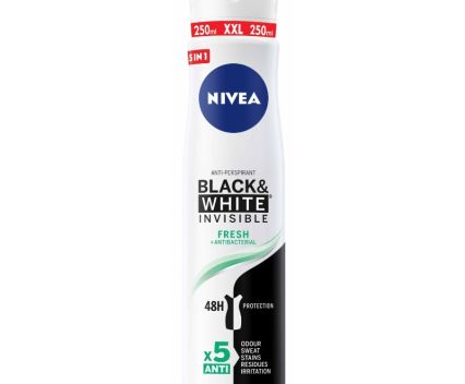 Дезодорант NiveaXL Invisible Black &White Fresh Antibacterial 250 мл