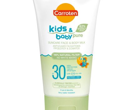 Слънцезащитно мляко Carroten Pure Kids & Baby за Лице и Тяло SPF30 125 мл