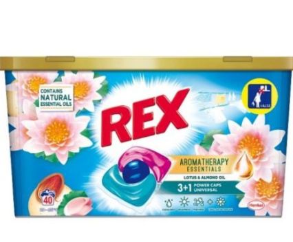 Капсули за Пране Rex Aromatherapy Lotus & Almond oil 40 бр