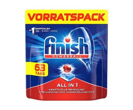 Таблетки за Съдомиялна Finish Powerball All in 1 63 бр