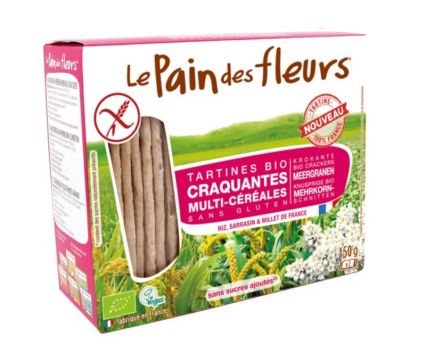 Био Хрупкави Многозърнести Хлебчета Le Pain Des Fleurs без Глутен и Добавена Захар 150 г