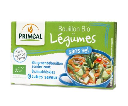 Био Зеленчуков Бульон Primeal без Сол и Палмово Масло 8 бр х 9 г