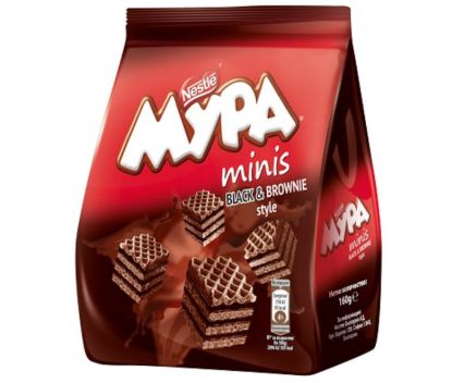 Вафли Мура Minis Черно Брауни 160 г