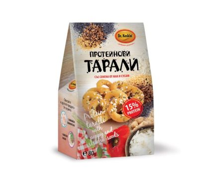 Протеинови Тарали Dr.Keskin с Мак и Сусам 15% Протеин 80 г