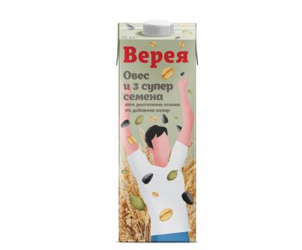 Овесена Напитка Верея с 3 Супер Семена 1л