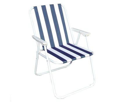 Плажен стол сгъваем синьо и бяло