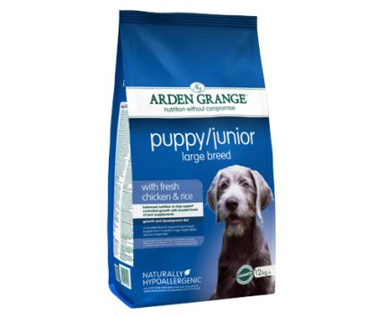 Кучешка храна ARDEN GRANGE PUPPY/JUNIOR LARGE BREED ПИЛЕШКО И ОРИЗ 12кг