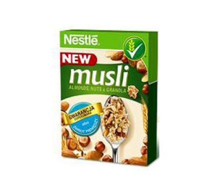 Мюсли Nestle с ядки и флейкс