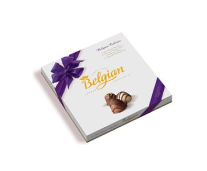 Шоколадови бонбони Belgian Pralines 200гр - лилава панделка 