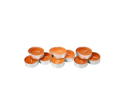 Ароматизирани чаени свещи - оранжеви, портокал12бр 59 мм