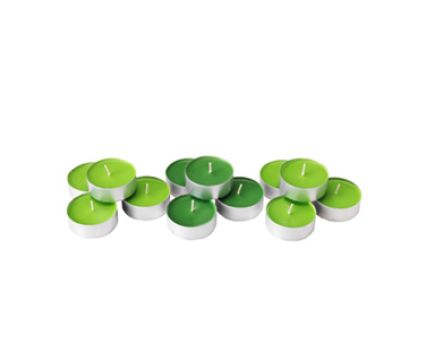 Ароматизирани чаени свещи - зелени, ябълка 12бр 59 мм
