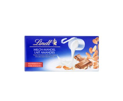 Млечен шоколад с бадеми Lindt Lait Amandes 100гр