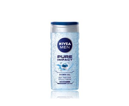 Душ гел за тяло, лице и коса Nivea Men Pure Impact 250мл