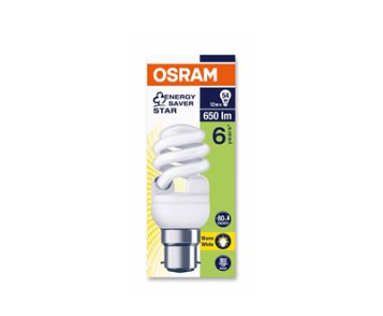 Енергоспестяваща крушка Osram Е14 12W спирала 1бр топла светлина 